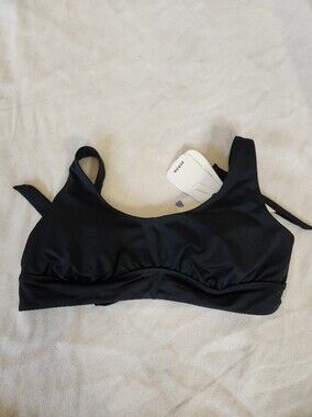 prAna Mallorca Top Black Women’s XSmall Bikini Swim Top NWT Adjustable Tie Back